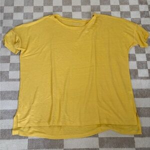 Eileen Fisher Short Sleeve Yellow Tee